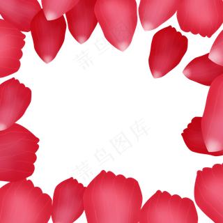 玫瑰花瓣文本框