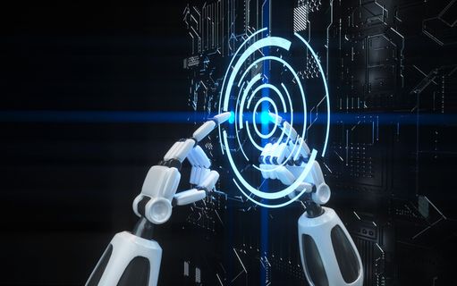 触碰机械手臂图片