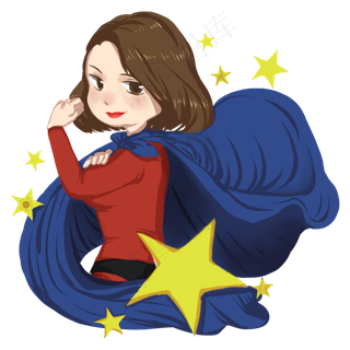 妇女节卡通女性卡通人物矢量图,免抠元素