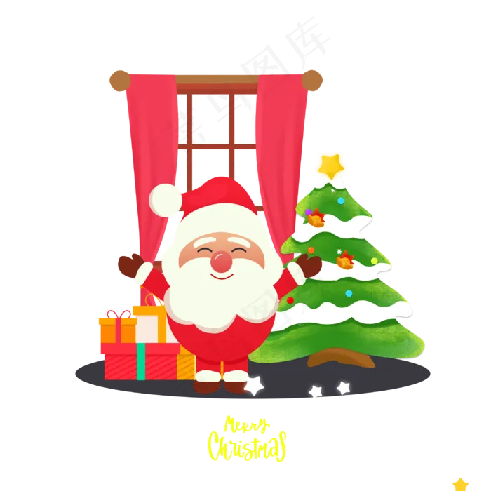 圣诞礼物棒棒糖圣诞树送礼物红绿,免抠元素(3000X3000(DPI:300))psd模版下载