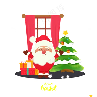 圣诞礼物棒棒糖圣诞树送礼物红绿,免抠元素