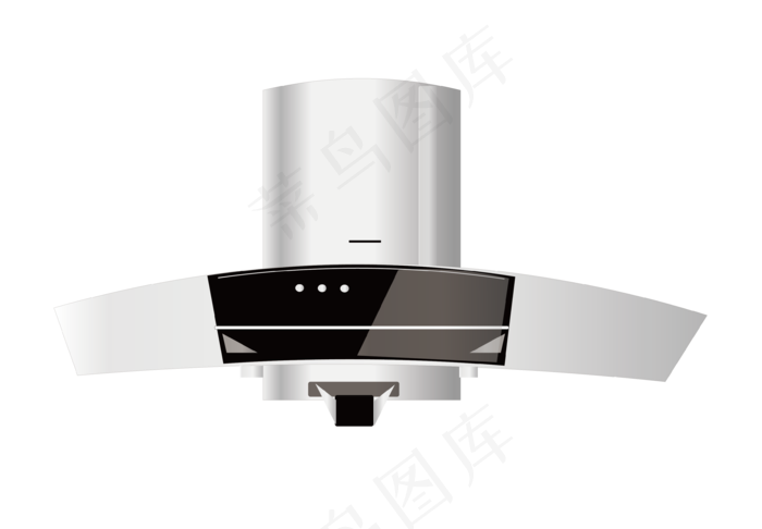 手绘家电油烟机插画,免抠元素