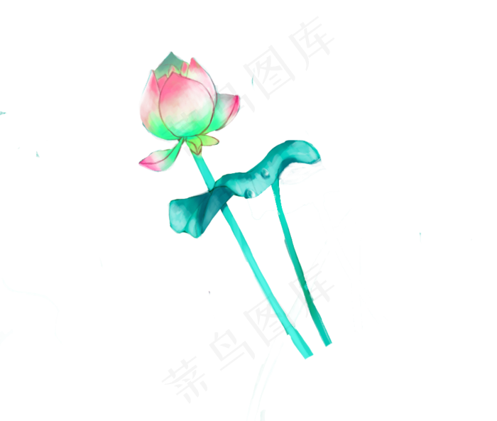 一朵荷花(873X739(DPI:300))psd模版下载