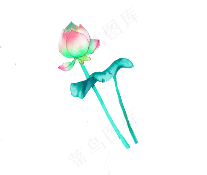一朵荷花(873X739(DPI:300))psd模版下载