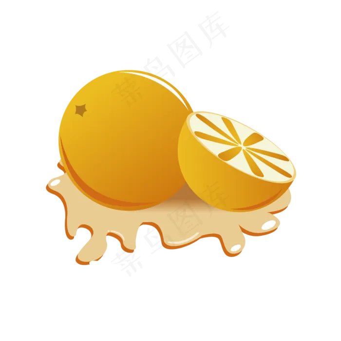 橙子水果卡通处暑矢量元素可商用(3000X3000(DPI:300))ai矢量模版下载