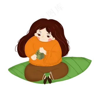 创意端午节卡通女孩