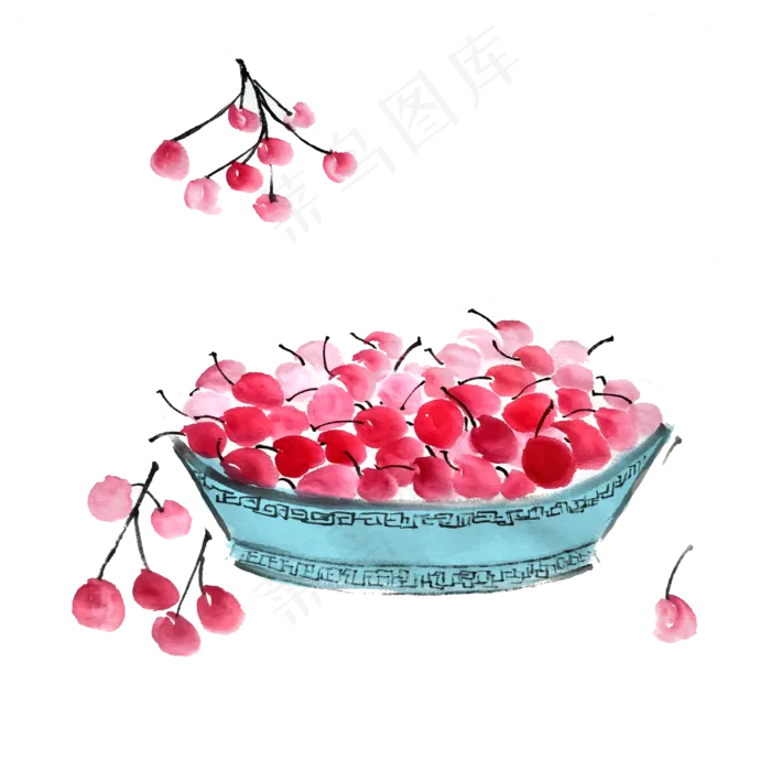 樱桃车厘子PNG水果鲜果(3000X3000(DPI:300))psd模版下载