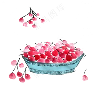 樱桃车厘子PNG水果鲜果