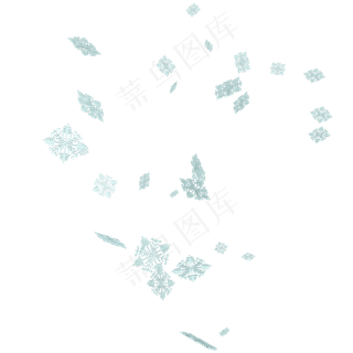 C4D简约小清新雪花漂浮素材,免抠元素
