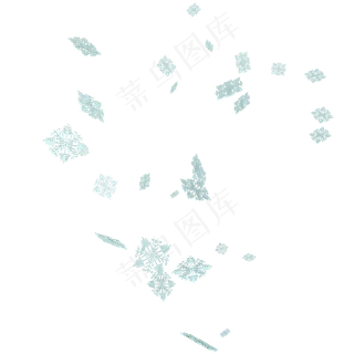 C4D简约小清新雪花漂浮素材,免抠元素
