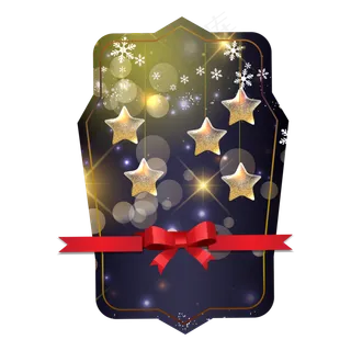 圣诞节平安夜精致贺卡邀请函装饰,免抠元素