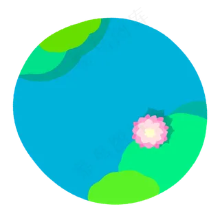 春夏清新荷花风景边框