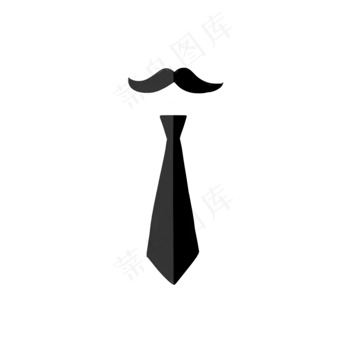 父亲节胡子领带(2000X2000(DPI:300))psd模版下载