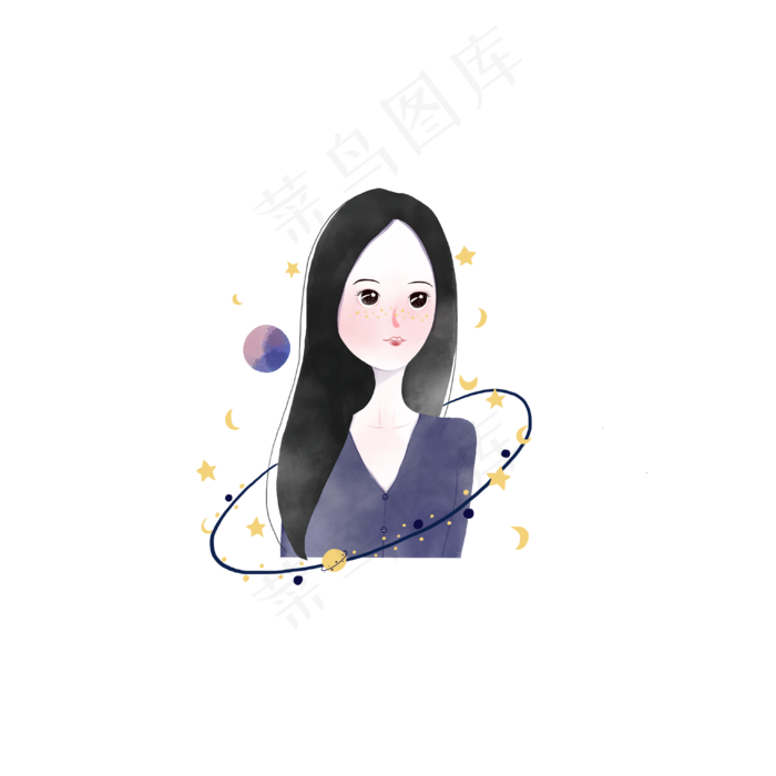 520情侣头像星空女孩