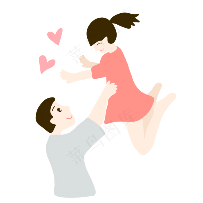 父亲节甜蜜父女(2000X2000(DPI:300))psd模版下载