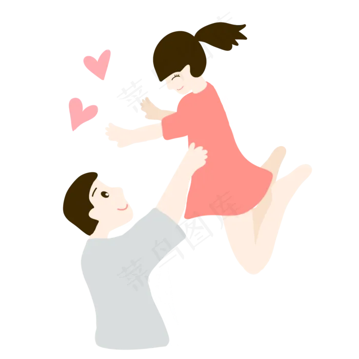 父亲节甜蜜父女(2000X2000(DPI:300))psd模版下载