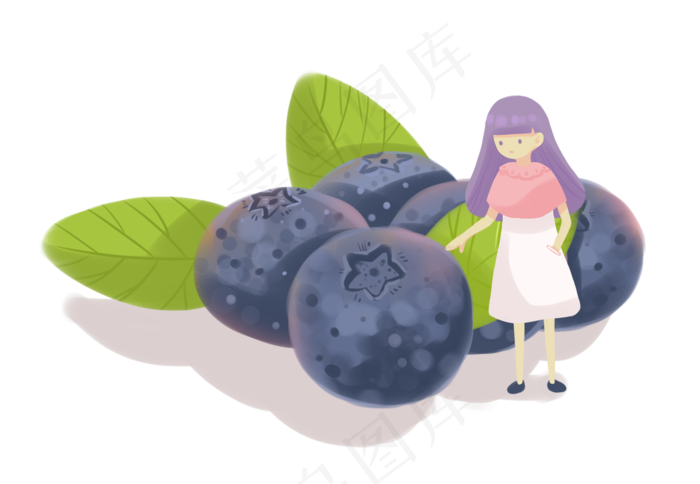 水果主题之蓝莓插画