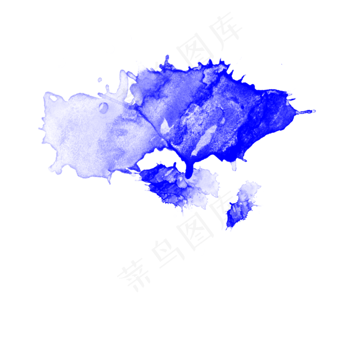 蓝色油漆喷溅图案元素(2000X2000(DPI:300))psd模版下载