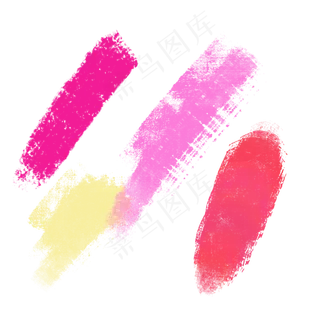 色块粉笔笔刷素材效果