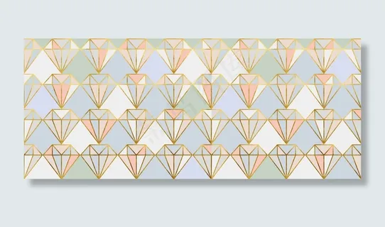 钻石宝石几何菱形蓝色复古底纹