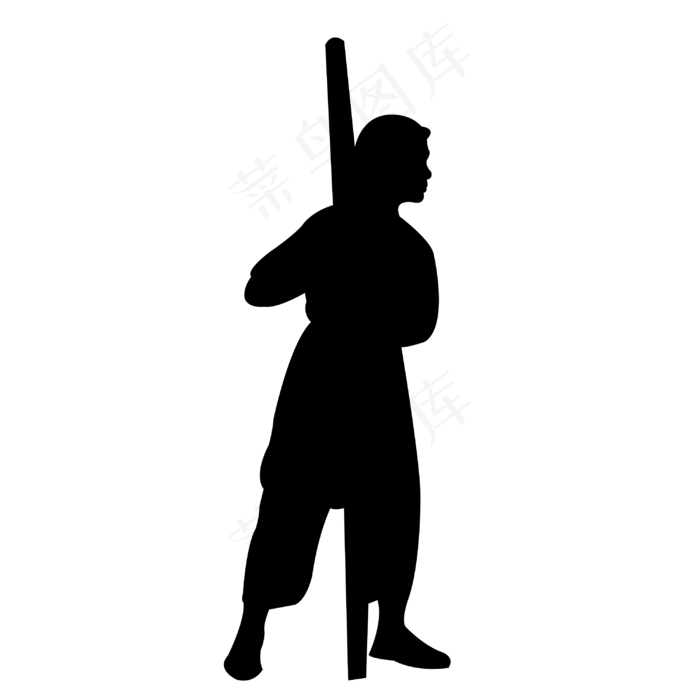 劳动中的人物剪影(3000X3000(DPI:300))psd模版下载
