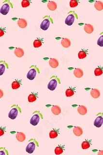 清新水果平铺平面广告