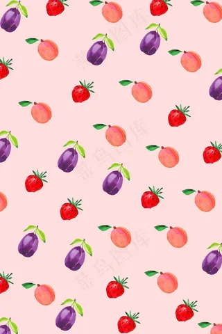 清新水果平铺平面广告