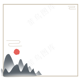 中国风山水促销主图