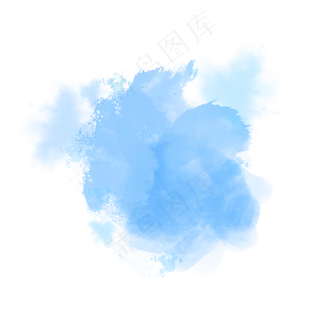 蓝色墨迹矢量素材图