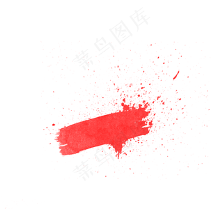 水彩红色艺术泼墨