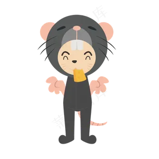 儿童节猫咪服饰矢量素材