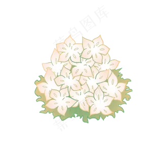 手绘植物花束设计可商用元素