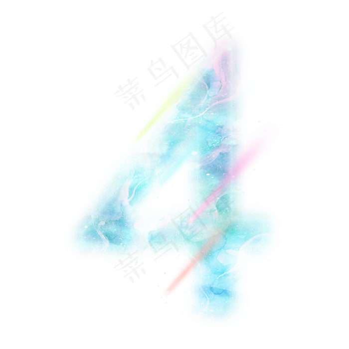梦幻星空数字4(2000*2000px 	      )psd模版下载