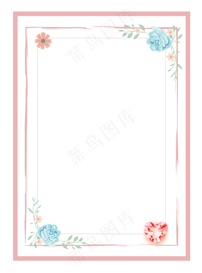 三八妇女节可爱浅粉色多层边框可(3144*4231px)ai矢量模版下载