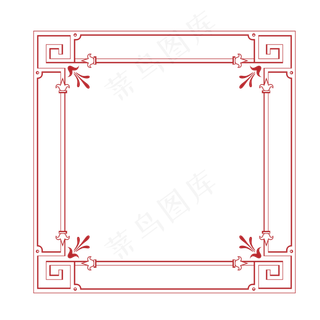 复古中国风边框元素,免抠元素