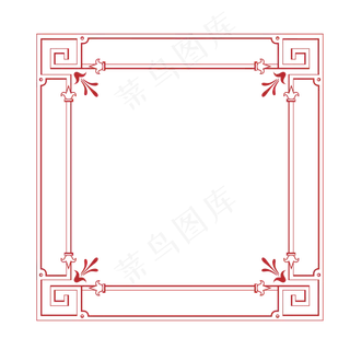 复古中国风边框元素,免抠元素