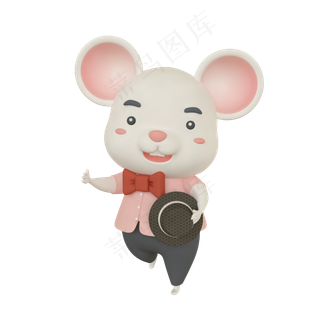 拿着礼帽的老鼠,免抠元素