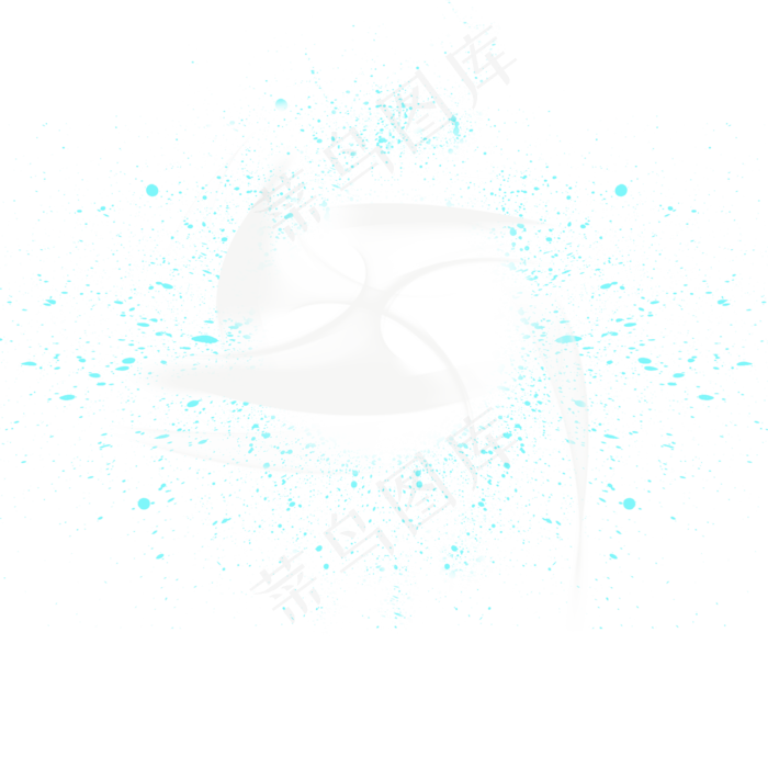 蓝色炫光光效元素,免抠元素(2000*2000px 300 dpi )psd模版下载
