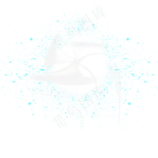 蓝色炫光光效元素,免抠元素