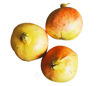 三个新鲜石榴