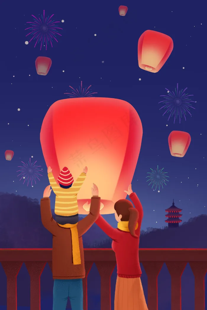 元宵节节日活动花灯(3545X5315(DPI:300))psd模版下载
