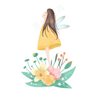 站在花丛中的精灵