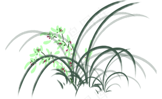 中国风水墨兰花