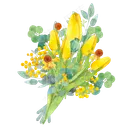 520手绘水彩装饰插图母亲节花束