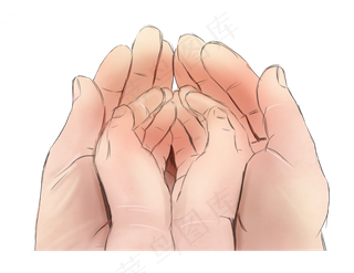 父亲节父亲和儿子的手,免抠元素