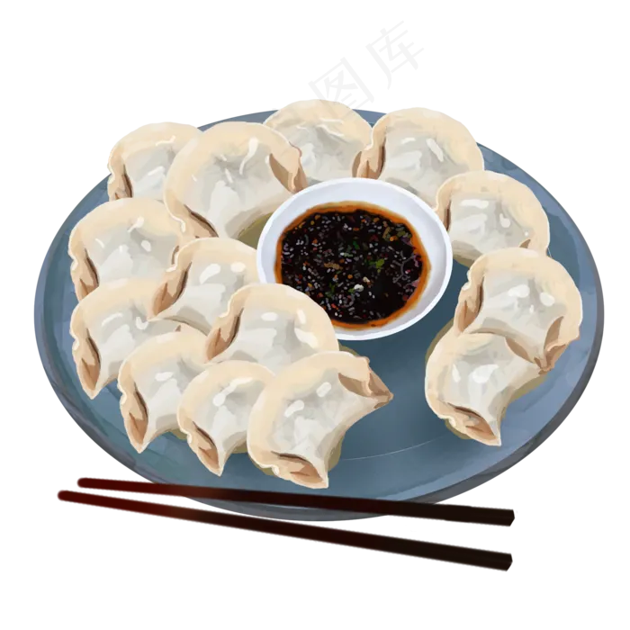 饺子美食冬天水墨素材,免抠元素(2000X2000(DPI:300))psd模版下载