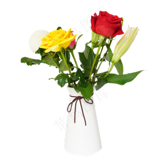 玫瑰花花瓶花卉