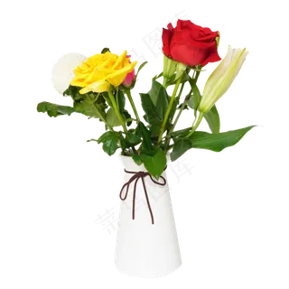 玫瑰花花瓶花卉