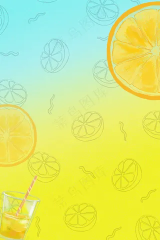 创意渐变水果饮料