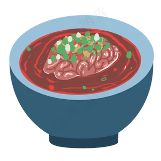 一碗麻辣味小吃脑花